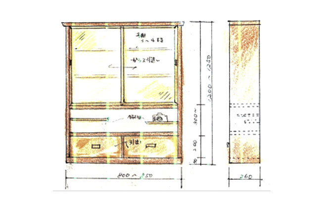 オーダー家具 ｜ 善光寺門前の松葉屋家具店